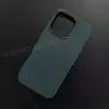 Чехол iPhone 16 Pro Leather Case (MagSafe) Marine Green