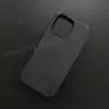 Чехол iPhone 16 Pro Max Leather Case (MagSafe) Black
