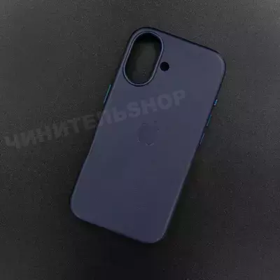 Чехол iPhone 16 Leather Case (MagSafe) Night Blue