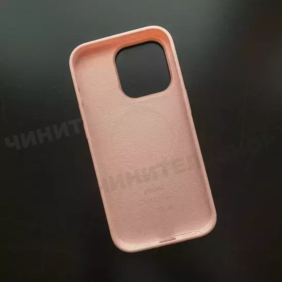 Чехол iPhone 14 Pro Silicone Case (MagSafe) Chalk Pink
