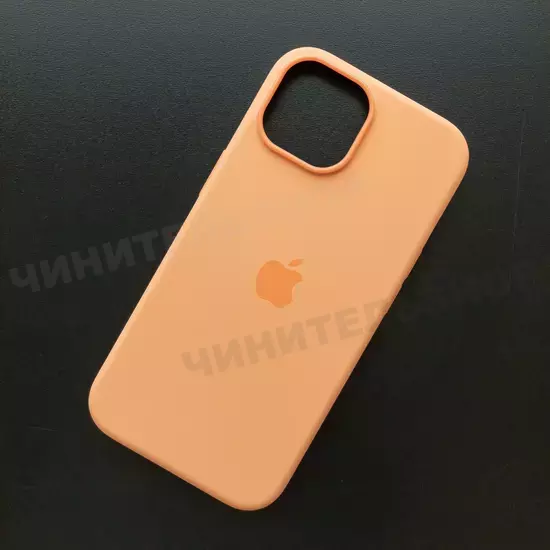 Чехол iPhone 15 Silicone Case (MagSafe) Orange Sorbet