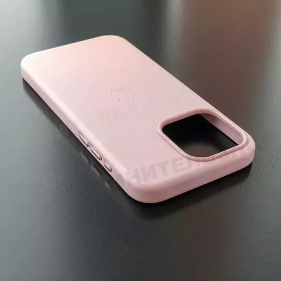 Чехол iPhone 15 Pro Max Leather Case (MagSafe) Chalk Pink