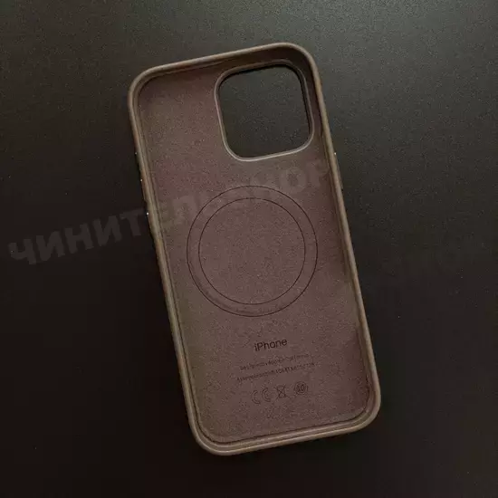 Чехол iPhone 16 Pro Max Leather Case (MagSafe) Bronze