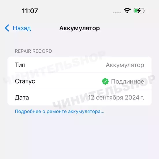 Аккумулятор iPhone 13 Pro Max (Clean)
