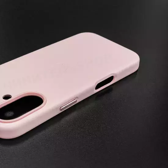 Чехол iPhone 16 Leather Case (MagSafe) Chalk Pink