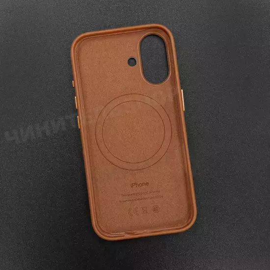 Чехол iPhone 16 Leather Case (MagSafe) Cinnamon