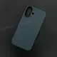 Чехол iPhone 16 Leather Case (MagSafe) Marine Green